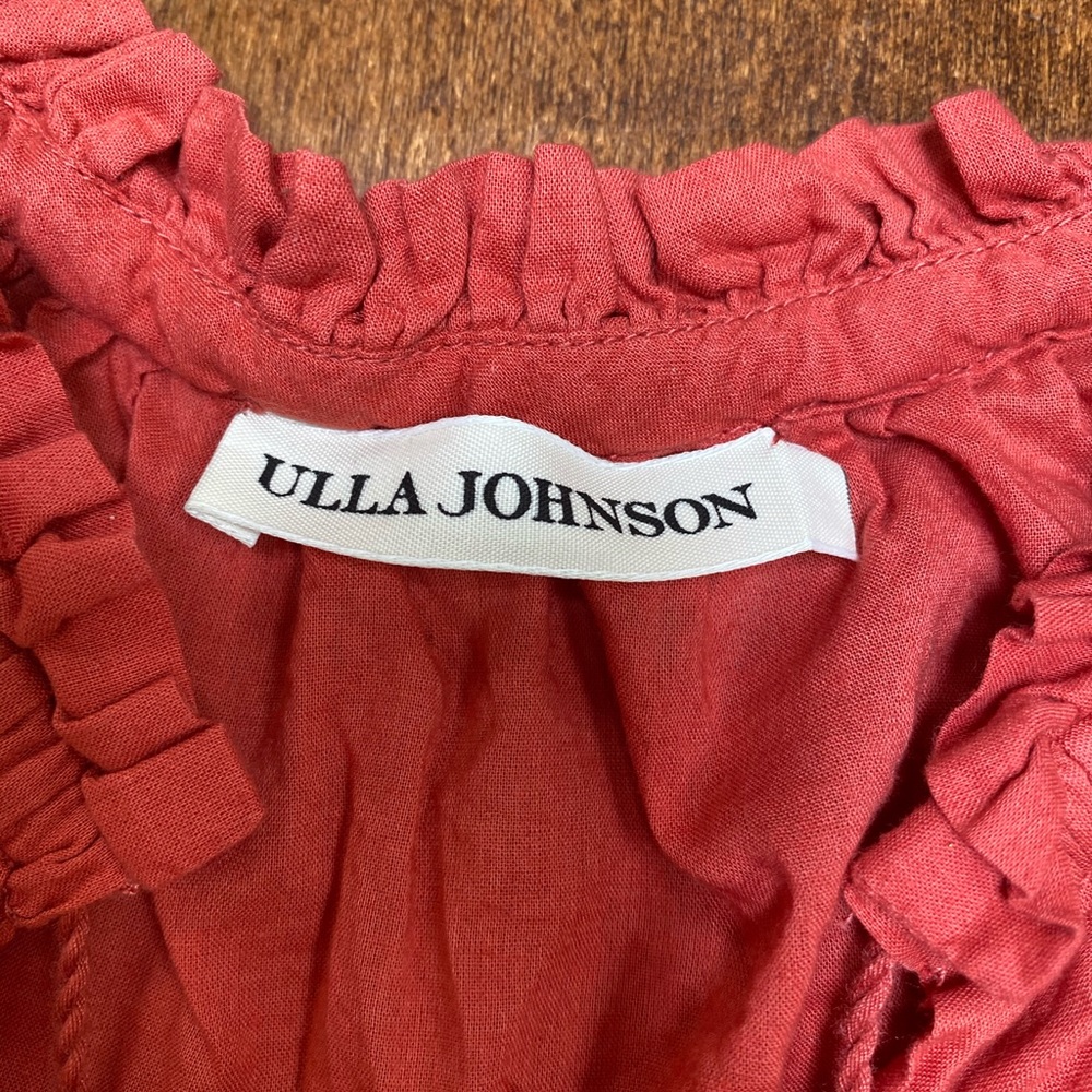 Ulla Johnson Red Ruffled Top - Picture 2 of 3